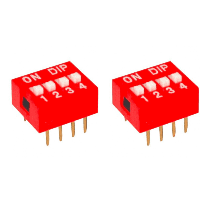 4 Way Slide Switch 2.54mm Pitch (Pack of 2) – High-quality slide switch - Mini Switch - Robocraze
