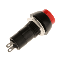 Red PBS-11B 2PIN 12mm No Lock Push Button 3A 250V – Reliable push button switch - Mini Switch - Robocraze