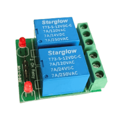 2 CH 12V Relay Board – Dual-channel 12V relay board for control systems. -Relay Module -Robocraze