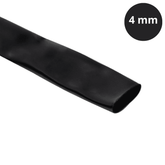4mm Heat Shrink Tube Black - 1M – High-quality tubing for insulation – heat shrink tape - Robocraze