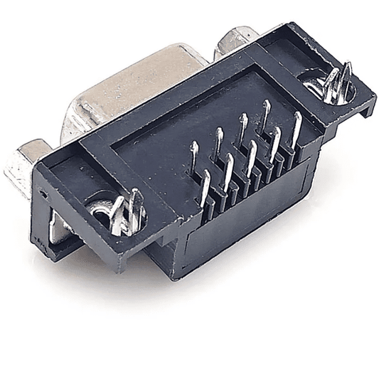 DB9 Female Right Angle Connector PCB Mount – Secure DB9 female connector for PCBs. Electronic Components - Robocraze
