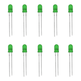 3mm Green LED (Pack of 10) – Reliable LED for DIY circuits - Electronic Components - Robocraze