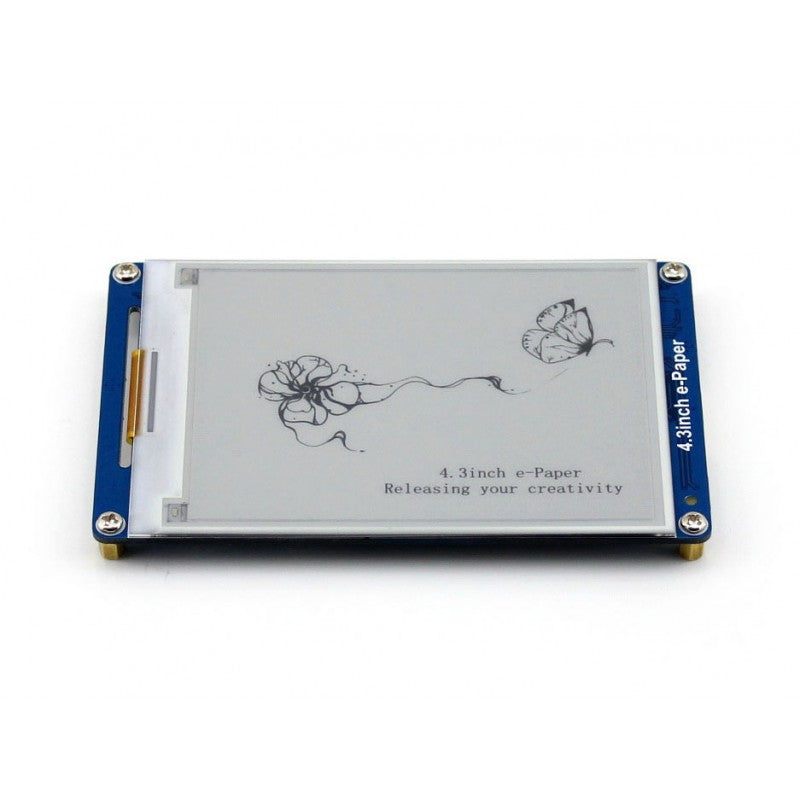 4.3" Serial Interface Electronic Paper Display – Energy-efficient e-paper screen. -E-Ink Display -Robocraze