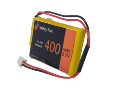 Witty Fox 3.7V 400mAh Li-ion Battery – Small & lightweight battery. -Lithium Battery -Robocraze