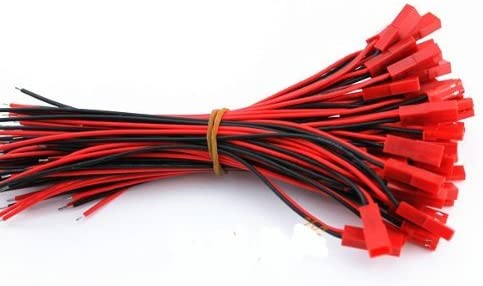 80mm JST 2 Pin Plug Wire (10 Pairs) – Secure JST connectors for power. -Electronic Components -Robocraze