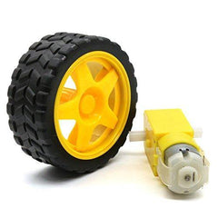 2 Set Smart Car Robot Chassis Wheel, designed for BO gear motors in robotic vehicles – Robot Motors - Robocraze