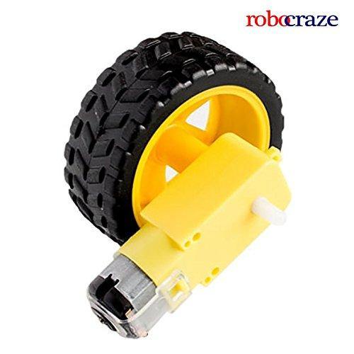 2 Set Smart Car Robot Chassis Wheel, designed for BO gear motors in robotic vehicles – Robot Motors - Robocraze