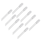 5mm White Blue LED (Pack of 10) – Cool white LED for projects & decorations - Electronic Components - Robocraze