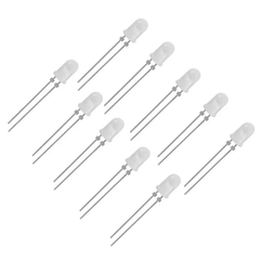 5mm White Blue LED (Pack of 10) – Cool white LED for projects & decorations - Electronic Components - Robocraze