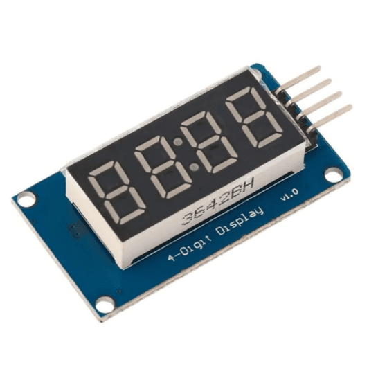 TM1637 4-Digit 7-Segment LED Display – For Arduino & microcontrollers. -LED Display -Robocraze