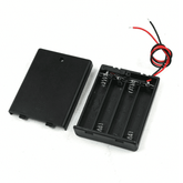 4x AA Battery Holder w/ Cover & Switch – For DIY & electronics. -Battery Accessories -Robocraze