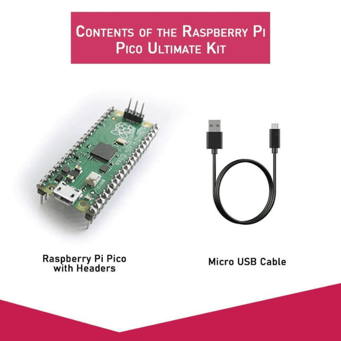 Raspberry Pi Pico Ultimate Kit with Manual – Complete kit for Pico projects -Robocraze