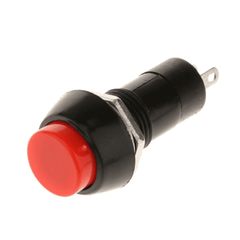Red PBS-11B 2PIN 12mm No Lock Push Button 3A 250V – Reliable push button switch - Mini Switch - Robocraze