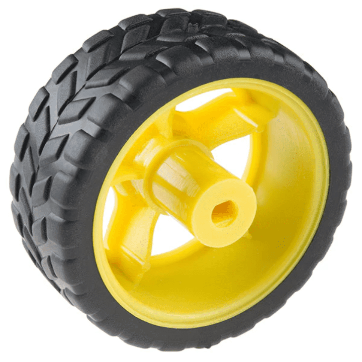 65mm Rubber Wheel for BO Motor – Reliable BO motor wheel for robotics – Robot Wheels and Chassis - Robocraze