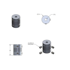 5mm to 5mm Flexible Couplings-Robocraze