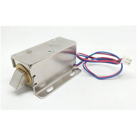 12V DC Solenoid for Electric Door Lock – Secure DC solenoid for electric door locking & automation – Robocraze