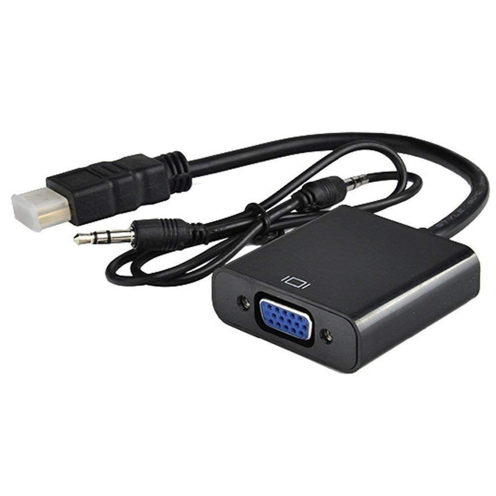 HDMI to VGA Converter with Audio - Black – Premium Raspberry Pi HDMI cable for VGA connectivity. -Robocraze