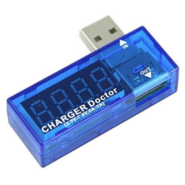 USB Charger Doctor – USB voltage & current tester for accurate power monitoring.-Digital Volt Meter -Robocraze