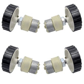 4 Pieces 7X2cm Robot Wheels + 4 Pieces 200 RPM DC Gear Motor, perfect for DIY robots – Electric Motors - Robocraze