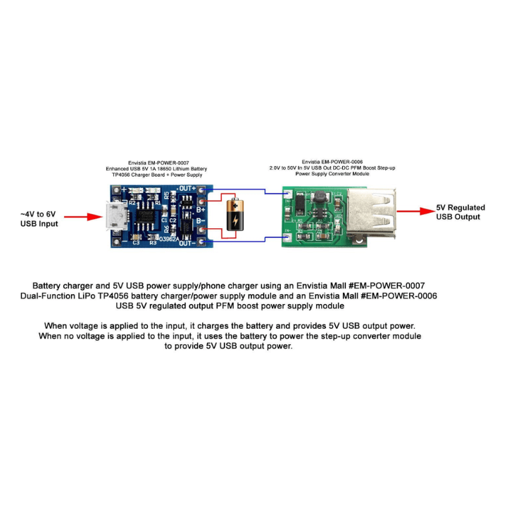 0.9V-5V to 5V 600MA USB Boost Converter – Mini boost converter for stable 5V USB. -Power Converter -Robocraze