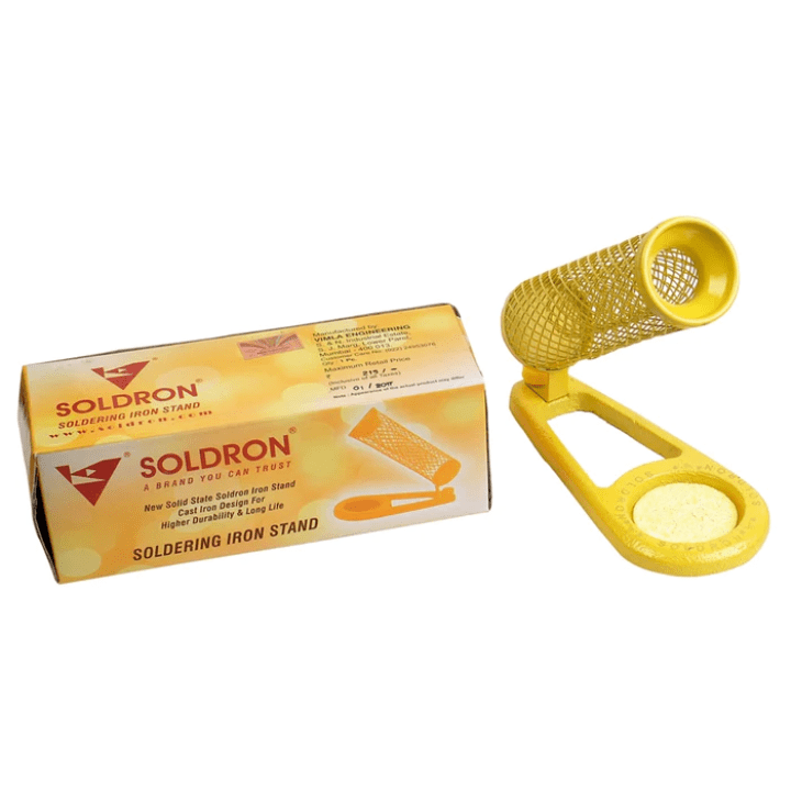 Soldron Iron Stand with Sponge β Stable stand for safety β soldering iron stand - Soldering Kit -Robocraze