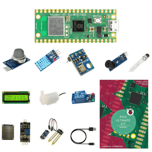 Raspberry Pi Pico W Ultimate Kit with Manual – Complete kit for IoT & wireless projects -Robocraze