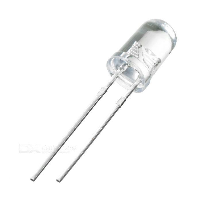 5mm White LED (Pack of 10) – Energy-efficient LED for home & hobby electronics - Electronic Components - Robocraze