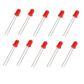 5mm Round Red Diffused LED (Pack of 10) – Soft-glow LED for circuits & lighting - Electronic Components - Robocraze