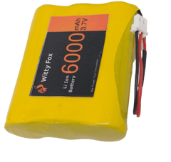 Witty Fox 3.7V 6000mAh Li-ion Battery – High-capacity battery for DIY kits. -Lithium Battery -Robocraze