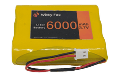 Witty Fox 3.7V 6000mAh Li-ion Battery – High-capacity battery for DIY kits. -Lithium Battery -Robocraze