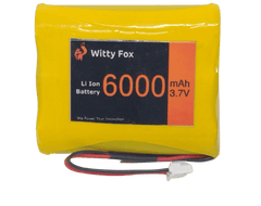 Witty Fox 3.7V 6000mAh Li-ion Battery – High-capacity battery for DIY kits. -Lithium Battery -Robocraze