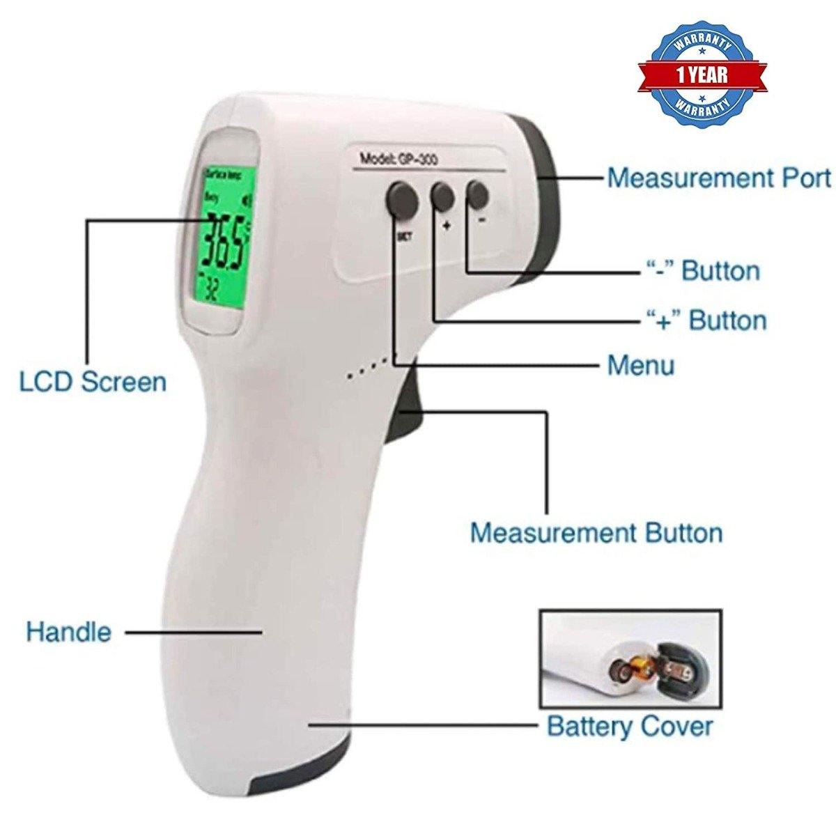 Infrared Touchless Forehead Thermometer | Thermometer Model GP300-Robocraze