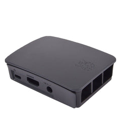 Raspberry Pi 3 Case (Black Grey) – Stylish Official Raspberry Pi Case for Pi 3 in a sleek black-grey design. -Robocraze