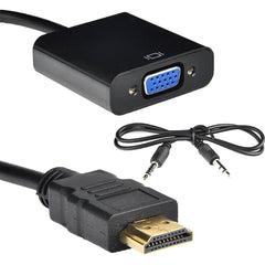 HDMI to VGA Converter with Audio - Black – Premium Raspberry Pi HDMI cable for VGA connectivity. -Robocraze