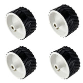 7x4cm Gear Motor Robot Wheel (4pcs) – Durable wheels for robot projects. -Robot Wheels and Chassis -Robocraze