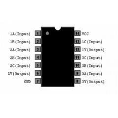 74LS11 Triple 3-Input AND Gate IC – Triple 3-input AND gate IC for logic circuits - Robocraze