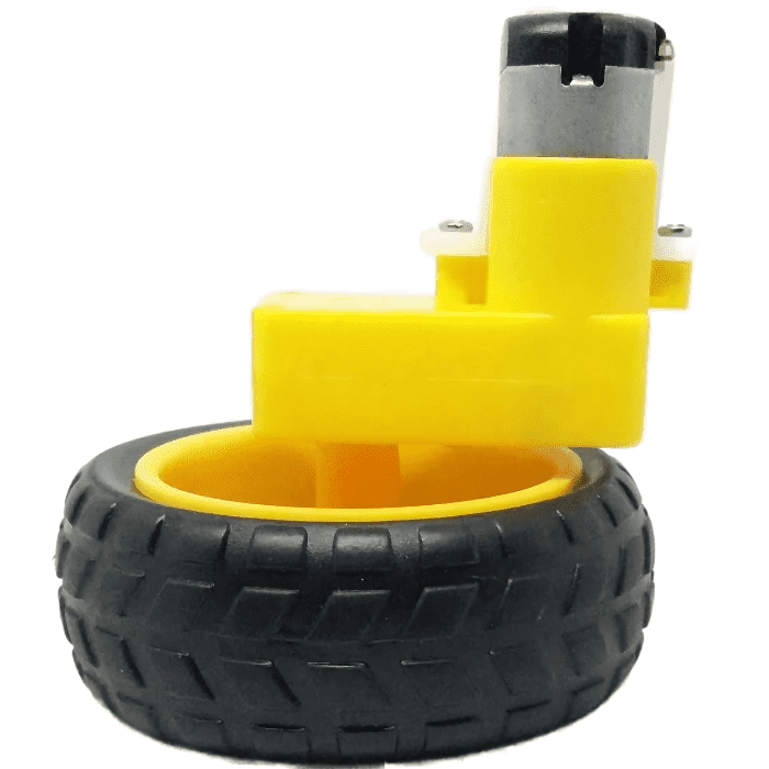 Single Shaft L-Shaped 60 RPM BO Gear Motor with 65X25mm Wheel (4 Sets), great for automation – Robot Motors - Robocraze