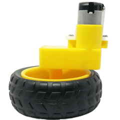 Single Shaft L-Shaped 60 RPM BO Gear Motor with 65X25mm Wheel (4 Sets), great for automation – Robot Motors - Robocraze