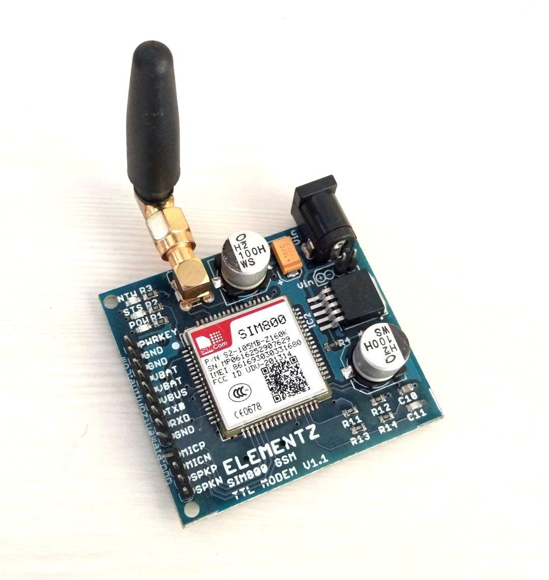 SIM800 UART TTL GSM Modem Module With SMA Antenna-Robocraze