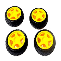 BO Motor Wheels (4 pcs) – Set of BO motor and wheels for DIY robotics – Robot Wheels and Chassis - Robocraze
