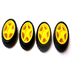 BO Motor Wheels (4 pcs) – Set of BO motor and wheels for DIY robotics – Robot Wheels and Chassis - Robocraze