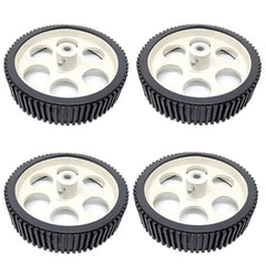 10x2cm Gear Motor Robot Wheel (4pcs) – High-traction DC motor wheels. -Robot Wheels and Chassis -Robocraze