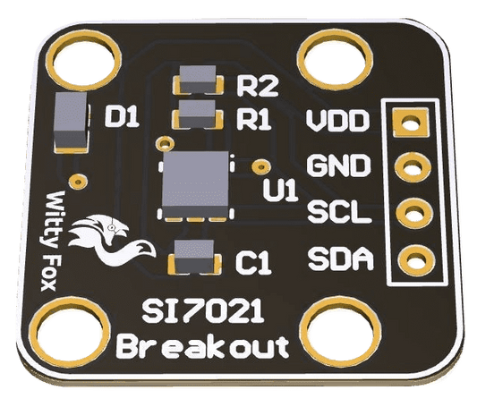 Witty Fox SI7021 Sensor – Breakout board for accurate temp & humidity sensing. -Robocraze