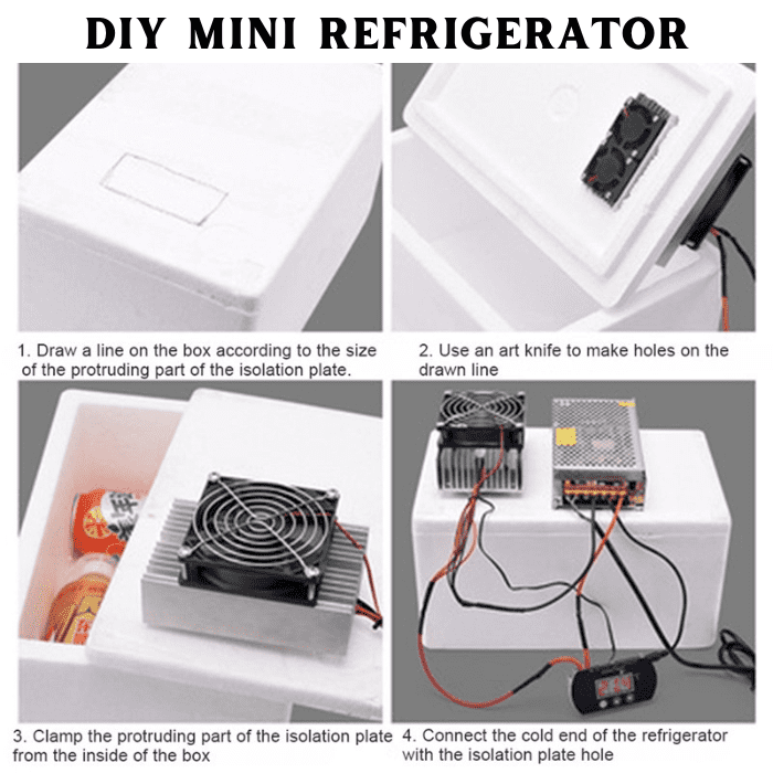 Thermoelectric Peltier Refrigeration Cooling System DIY Kit With TEC-12706 Peltier-Robocraze