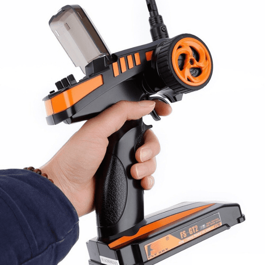 FlySky FS-GT2 Transmitter + FS-GR3E Receiver – FPV drone remote for quadcopters. -Robocraze