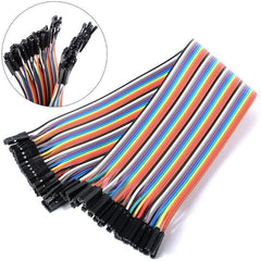 Female to Female Jumper Wires (20cm) 40pcs – Reliable jumper wires for projects. Electronic Components - Robocraze