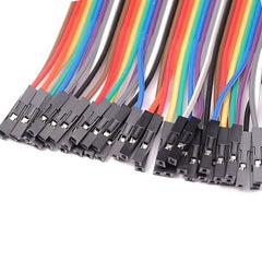 Female to Female Jumper Wires (20cm) 40pcs – Reliable jumper wires for projects. Electronic Components - Robocraze