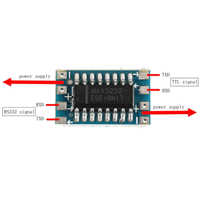 MAX3232 mini RS232 to TTL module for microcontroller UART communication -Robocraze