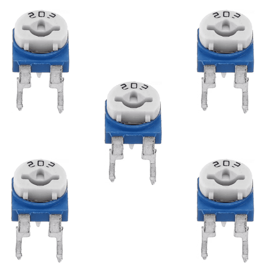 20K Cermet (Pack of 5) – Stable and accurate trimpots for circuit balancing - Electronic Components - Robocraze