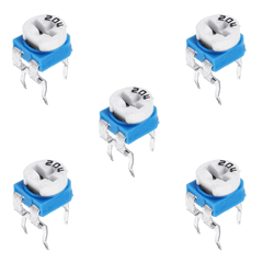 200K Cermet (Pack of 5) – Variable resistors for fine-tuning circuits.-Electronic Components -Robocraze